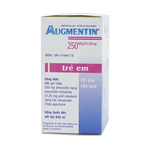 Bột Augmentin 250mg/31.25mg GSK điều trị nhiễm khuẩn (12 gói) - Hình ảnh 4
