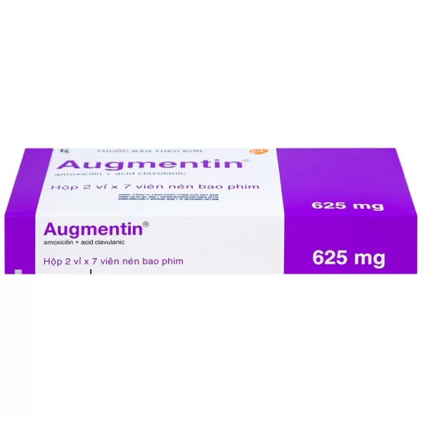 Thuốc Augmentin 625mg GSK điều trị nhiễm khuẩn (2 vỉ x 7 viên) - Hình ảnh 4