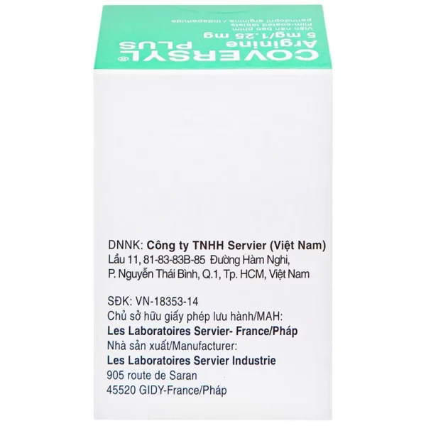 Thuốc Coversyl Plus 5mg/1.25mg Servier điều trị tăng huyết áp (30 viên) - Hình ảnh 4