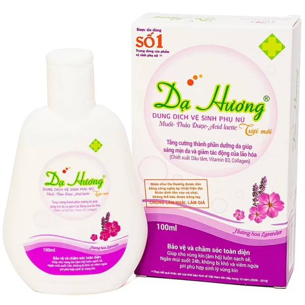 Dung dịch vệ sinh phụ nữ Dạ Hương hương Lavender vệ sinh nhẹ nhàng, giữ cân bằng pH (100ml)