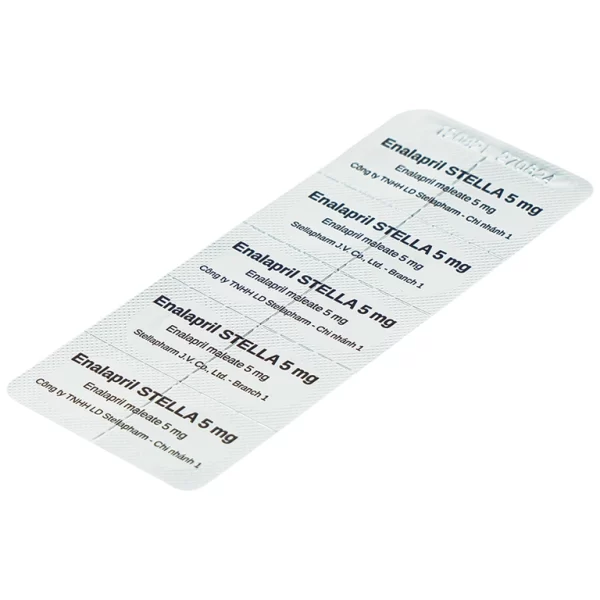 Thuốc Enalapril Stella 5mg điều trị tăng huyết áp, suy tim sung huyết (3 vỉ x 10 viên) - Hình ảnh 4