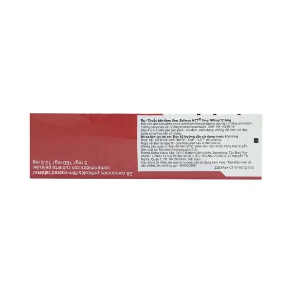 Exforge hct 5mg/160mg/12.5mg novartis (H/28V) - Hình ảnh 4