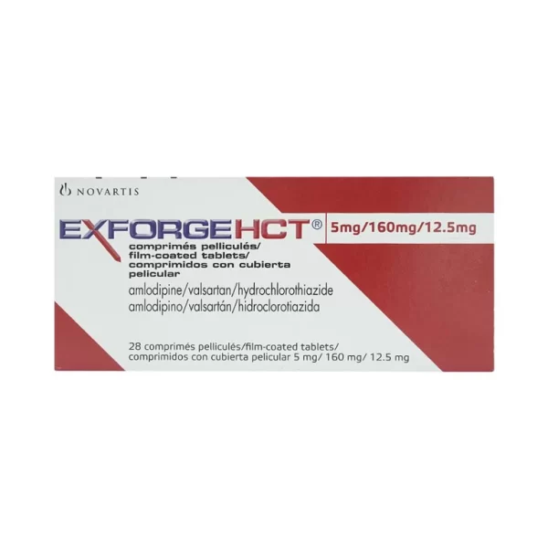 Exforge hct 5mg/160mg/12.5mg novartis (H/28V)