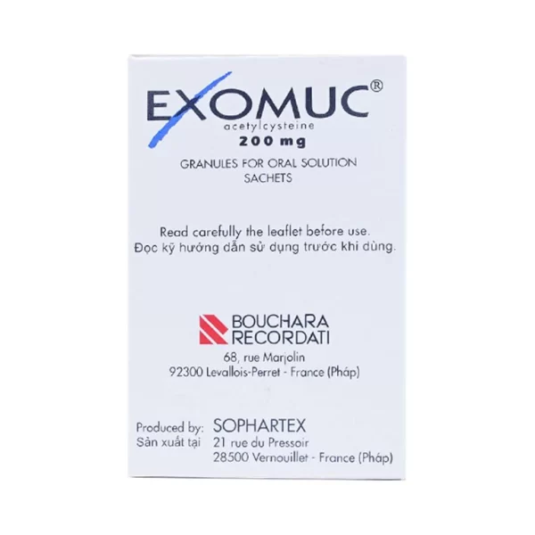 Cốm Exomuc Bouchara điều trị rối loạn chất tiết phế quản (30 gói) - Hình ảnh 4