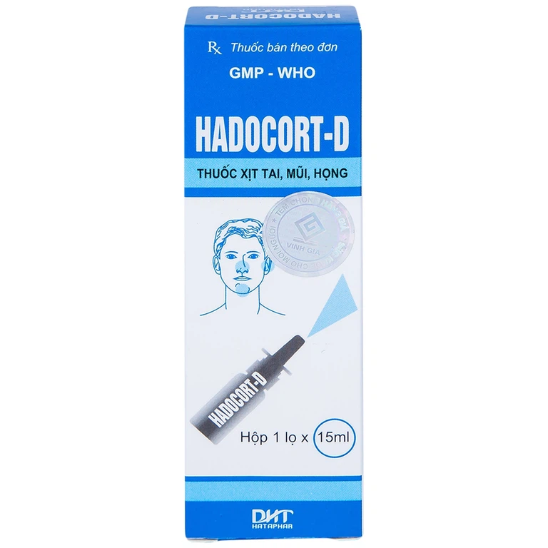 Thuốc xịt Hadocort-D Hà Tây điều trị các bệnh viêm mũi, viêm xoang (15ml) - Hình ảnh 3