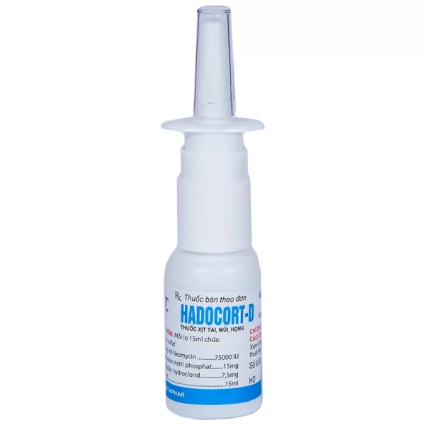 Thuốc xịt Hadocort-D Hà Tây điều trị các bệnh viêm mũi, viêm xoang (15ml)