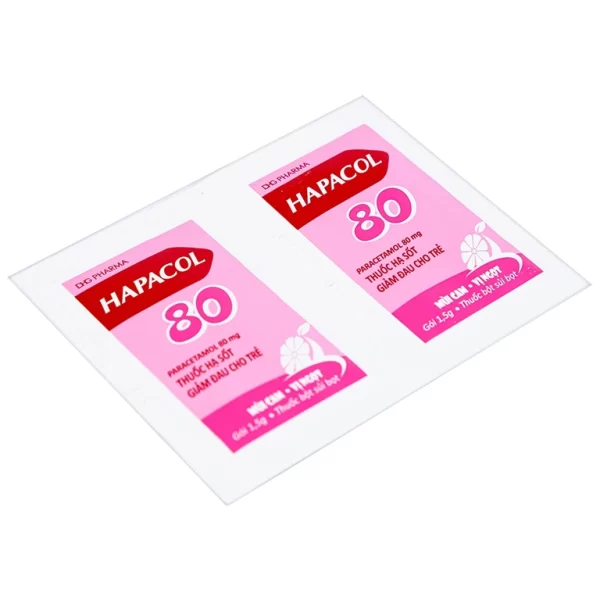 Bột Hapacol 80 DHG giảm đau, hạ sốt (24 gói) - Hình ảnh 4