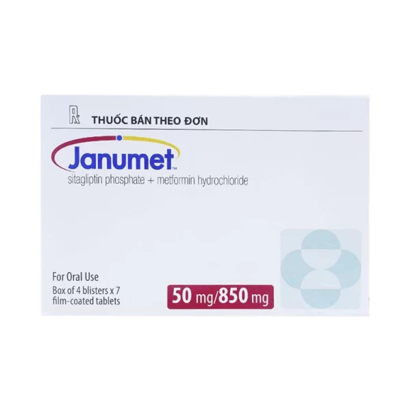Viên nén Janumet 50mg/850mg MSD điều trị đái tháo đường típ 2 (4 vỉ x 7 viên) - Hình ảnh 4