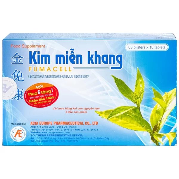 Viên uống Kim Miễn Khang IMC tăng cường năng lượng cho tế bào miễn dịch (3 vỉ x 10 viên) - Hình ảnh 4