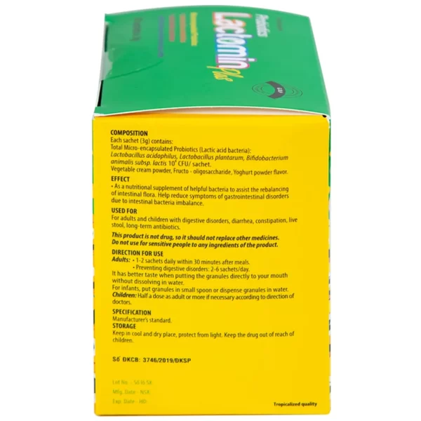 Cốm Probiotics Lactomin Plus Novarex bổ sung vi khuẩn có ích, giúp cân bằng hệ vi sinh đường ruột (30 gói) - Hình ảnh 4
