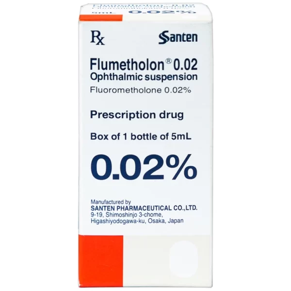 Hỗn dịch nhỏ mắt Flumetholon 0.02% Santen điều trị các bệnh viêm phía ngoài mắt (5ml) - Hình ảnh 4