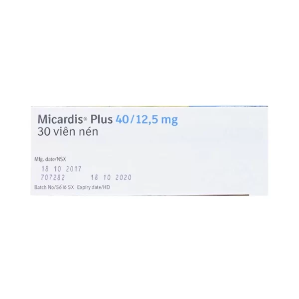 Viên nén Micardis Plus 40/12,5mg Boehringer điều trị tăng huyết áp vô căn (3 vỉ x 10 viên) - Hình ảnh 4