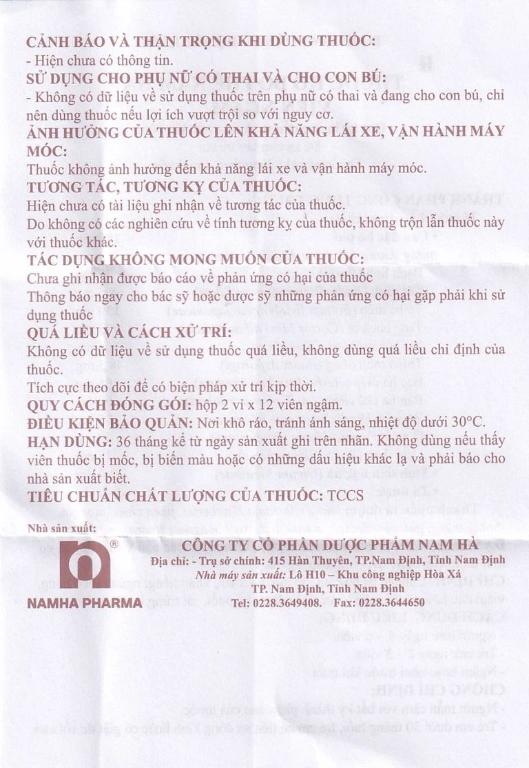 Viên ngậm ho Bổ Phế Nam Hà tiêu đờm, bổ phổi, sát trùng họng (2 vỉ x 12 viên) - Hình ảnh 4