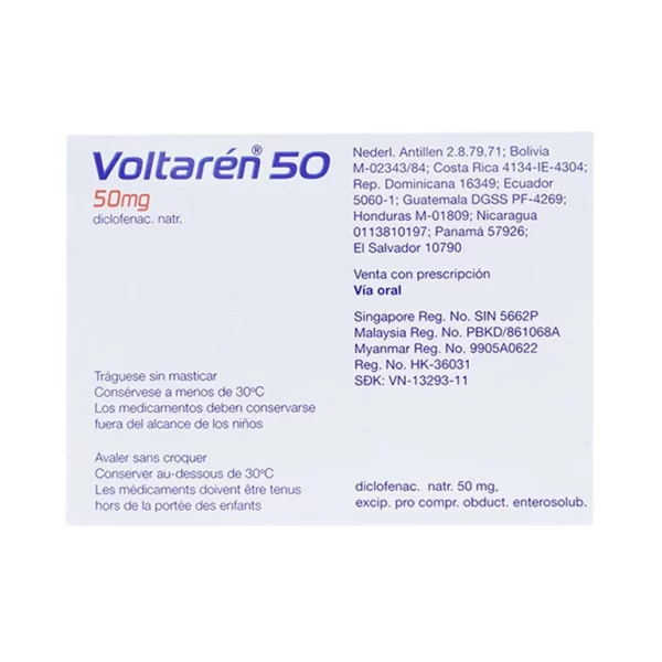 Thuốc Voltaren 50mg Novartis điều trị viêm và thoái hóa của bệnh thấp khớp (10 vỉ x 10 viên) - Hình ảnh 4