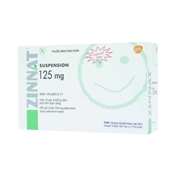 Cốm pha hỗn dịch uống Zinnat Suspension 125mg GSK hỗ trợ điều trị viêm xoang, viêm amidan (10 gói) - Hình ảnh 4