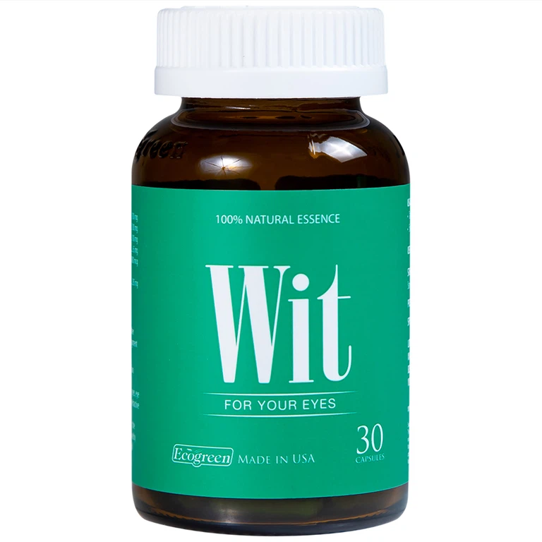 Viên nang WIT For Your Eyes Ecogreen tăng cường thị lực, giảm mờ và nhòe mắt (30 viên) - Hình ảnh 3