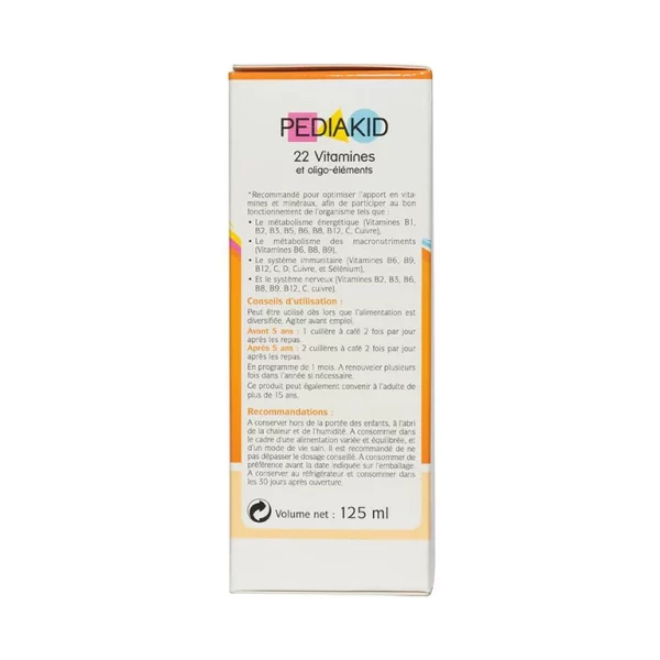 Siro Pediakid 22 Vitamines bổ sung Vitamin và khoáng chất (125ml) - Hình ảnh 3
