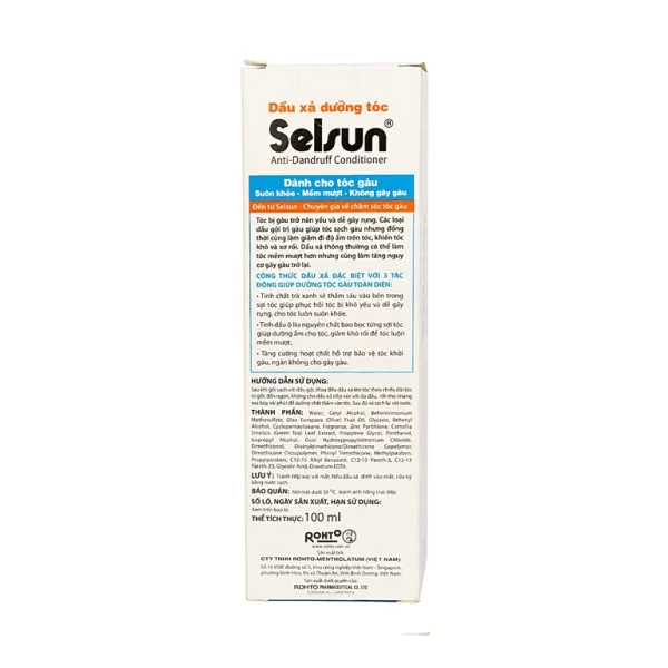 Dầu xả Selsun Rohto dưỡng tóc ngăn ngừa gàu (100ml) - Hình ảnh 4
