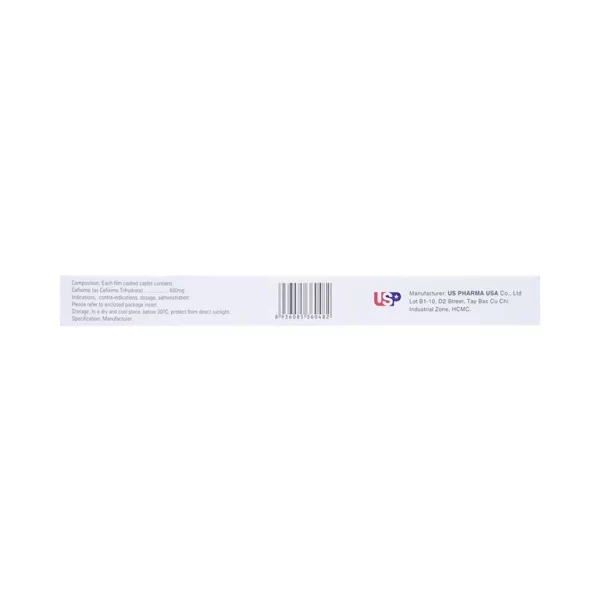 Thuốc Cefixim 400-CGP USP điều trị nhiễm khuẩn (1 vỉ x 10 viên) - Hình ảnh 4
