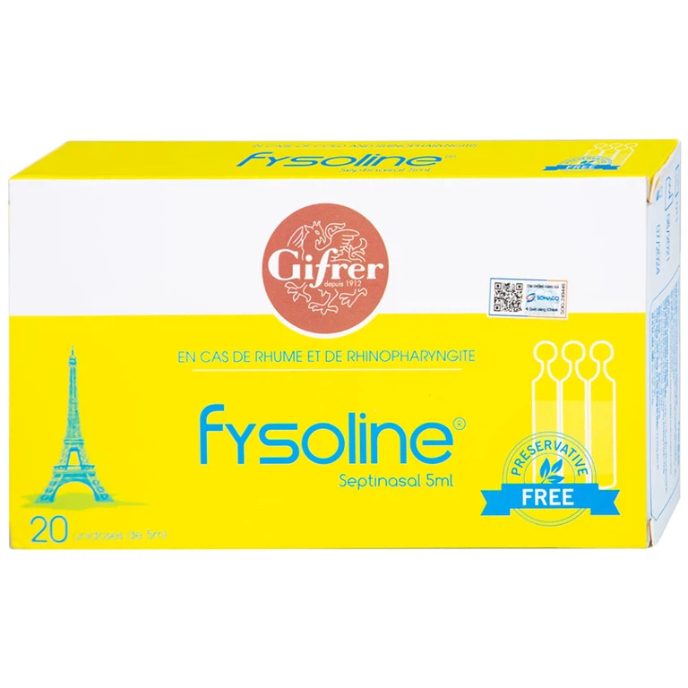 Dung dịch nước muối Fysoline 5ml không chất bảo quản kháng khuẩn (20 ống) - Hình ảnh 4