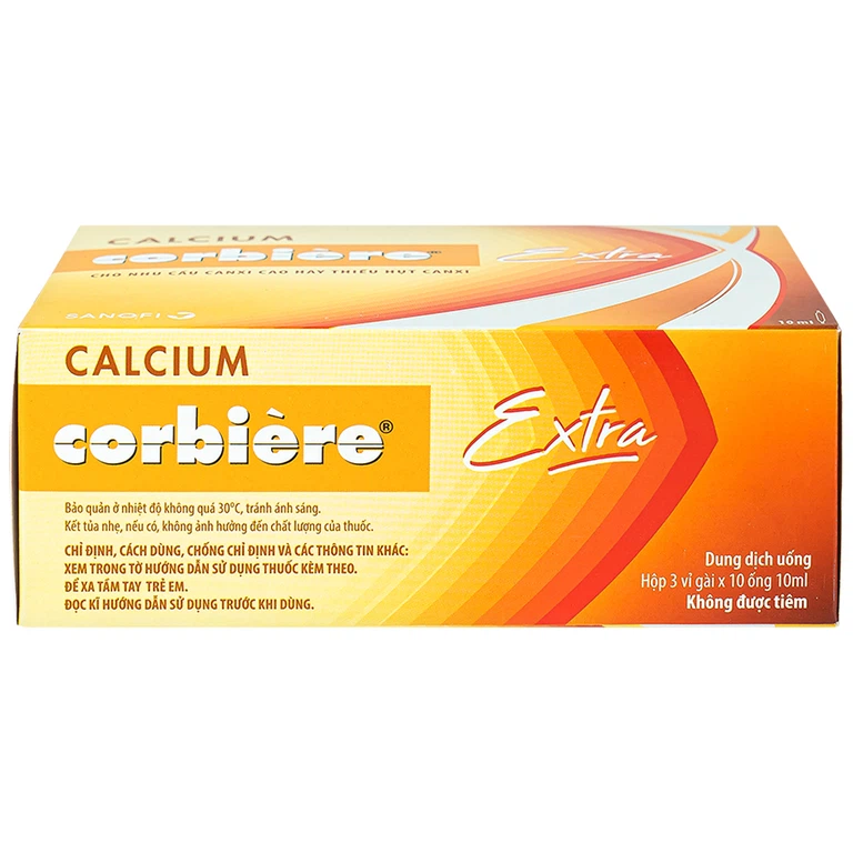 Dung dịch uống Calcium Corbière Extra Sanofi bổ sung canxi, hỗ trợ điều trị loãng xương (3 vỉ x 10 ống x 10ml) - Hình ảnh 3