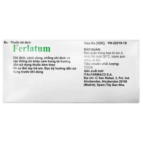 Dung dịch Ferlatum Italfarmaco điều trị thiếu sắt (10 chai x 15ml) - Hình ảnh 4