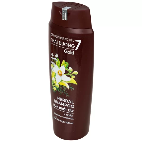 Dầu gội dược liệu Thái Dương 7 Gold trị gàu, ngứa, tóc gãy rụng nhiều (200ml) - Hình ảnh 4