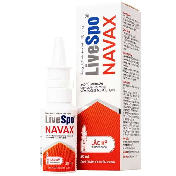 Dung dịch vệ sinh tai, mũi, họng LiveSpo NAVAX xịt chuyên dụng