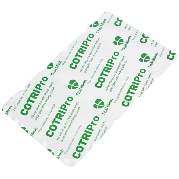 Viên uống Cotripro Thái Minh hỗ trợ tăng sức bền thành mạch, giảm triệu chứng của trĩ (2 vỉ x 10 viên) - Hình ảnh 4
