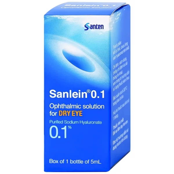Thuốc nhỏ mắt Sanlein 0.1% Santen hỗ trợ điều trị rối loạn biểu mô kết giác mạc (5ml) - Hình ảnh 3