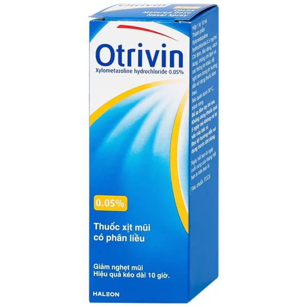 Thuốc xịt mũi Otrivin 0.05% GSK giảm triệu chứng nghẹt mũi, viêm mũi dị ứng (10ml) - Hình ảnh 3