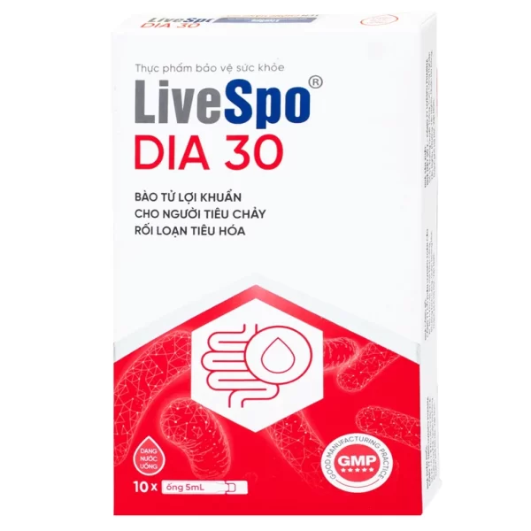 Bào tử lợi khuẩn Livespo DIA 30 hỗ trợ giảm các triệu chứng tiêu chảy cấp tính, rối loạn tiêu hoá (10 ống x 5ml) - Hình ảnh 4
