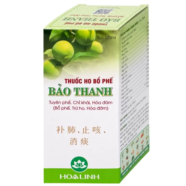 Siro ho Bảo Thanh điều trị các chứng ho, viêm phổi (125ml) - Hình ảnh 3
