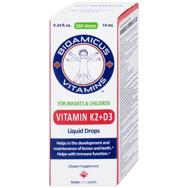 Dung dịch Biomicus For Infants And Children Vitamin K2 And D3 hỗ trợ tốt cho xương, răng của bé (10ml) - Hình ảnh 4