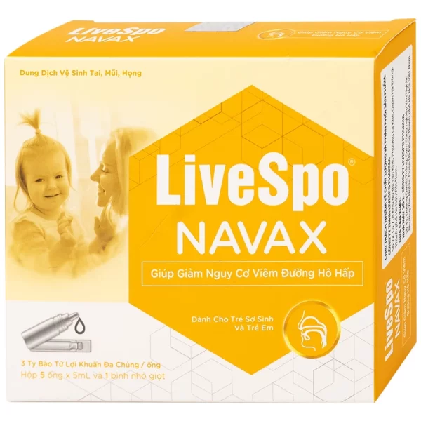 Dung dịch vệ sinh tai mũi LiveSpo NAVAX dành cho trẻ sơ sinh