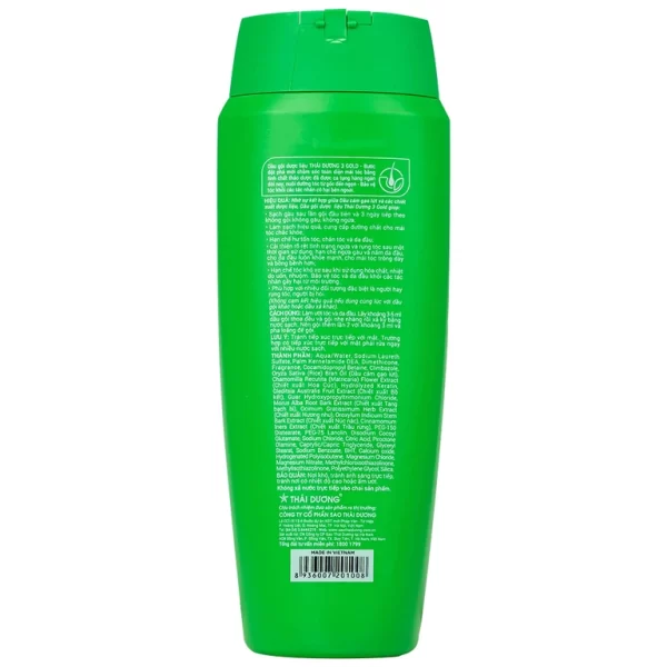 Dầu gội dược liệu Thái Dương 3 hương lá trị gàu, kích thích mọc tóc (200ml) - Hình ảnh 3