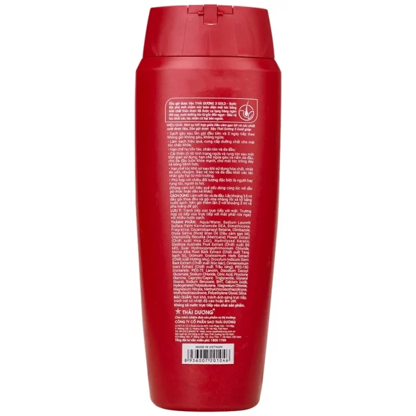 Dầu gội dược liệu Thái Dương 3 Hoa Đào làm mềm mượt và bồng bềnh tóc (200ml) - Hình ảnh 3