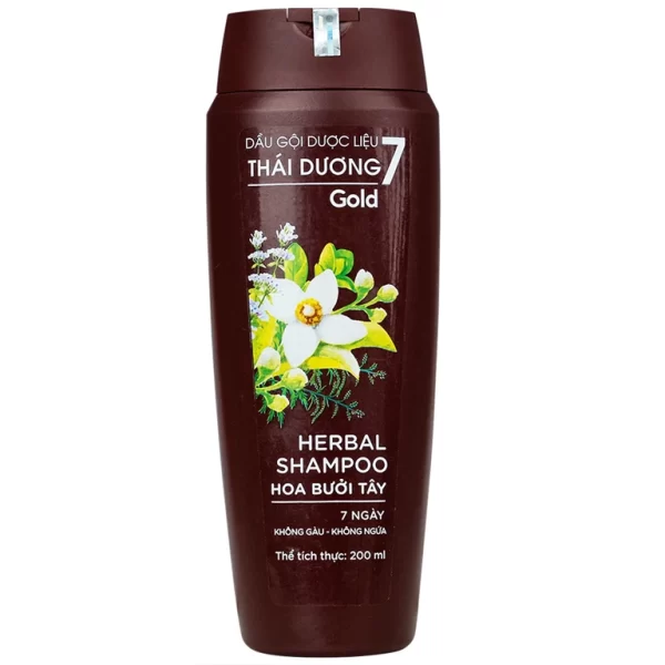 Dầu gội dược liệu Thái Dương 7 Gold trị gàu, ngứa, tóc gãy rụng nhiều (200ml)
