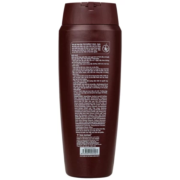 Dầu gội dược liệu Thái Dương 7 Gold trị gàu, ngứa, tóc gãy rụng nhiều (200ml) - Hình ảnh 3