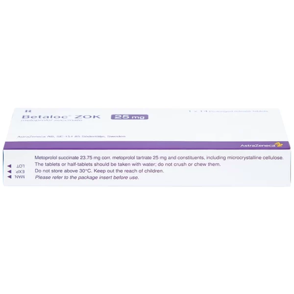 Thuốc Betaloc Zok 25mg AstraZeneca điều trị tăng huyết áp (1 vỉ x 14 viên) - Hình ảnh 4