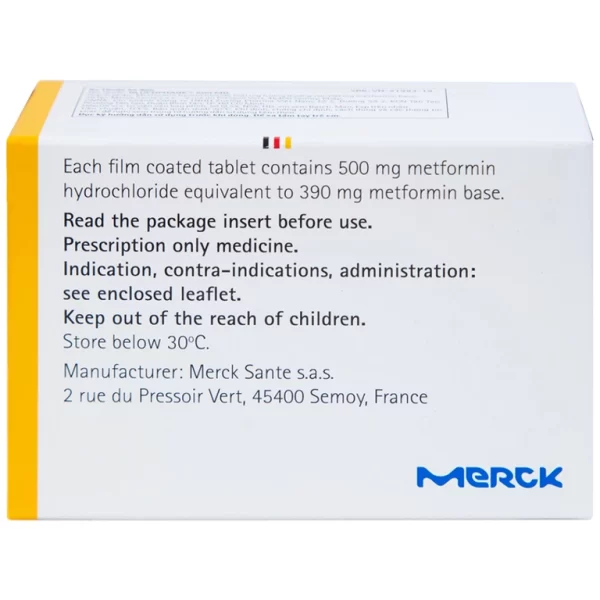 Thuốc Glucophage 500mg Merck điều trị đái tháo đường típ 2 (5 vỉ x 10 viên) - Hình ảnh 3