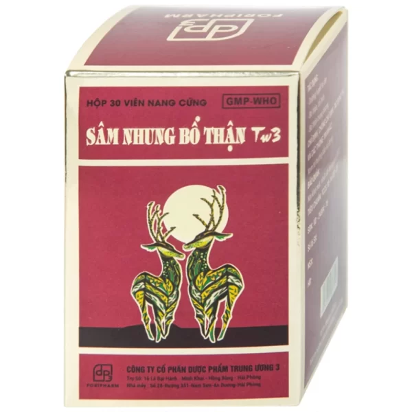 Thuốc Sâm Nhung Bổ Thận TW3 dưỡng huyết tư âm, bổ thận, cố tinh (30 viên) - Hình ảnh 3