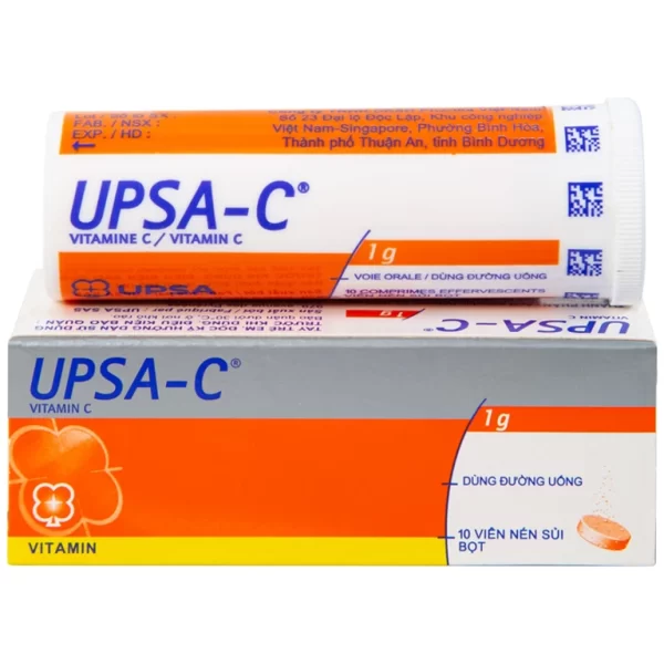 Viên sủi UPSA-C UPSA SAS hỗ trợ điều trị tình trạng thiếu hụt vitamin C (10 viên) - Hình ảnh 3