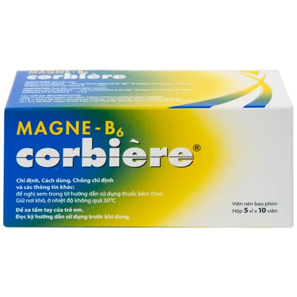 Viên nén Magne-B6 Corbière Sanofi điều trị thiếu magnesi riêng biệt hay kết hợp (5 vỉ x 10 viên) - Hình ảnh 3