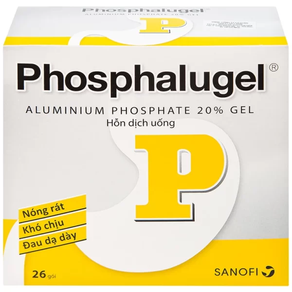 Hỗn dịch uống Phosphalugel Sanofi giảm độ axit của dạ dày (26 gói x 20g) - Hình ảnh 3