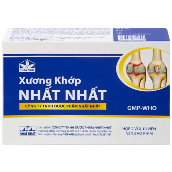 Thuốc Xương Khớp Nhất Nhất điều trị các chứng đau lưng, đau cột sống (2 vỉ x 10 viên) - Hình ảnh 3