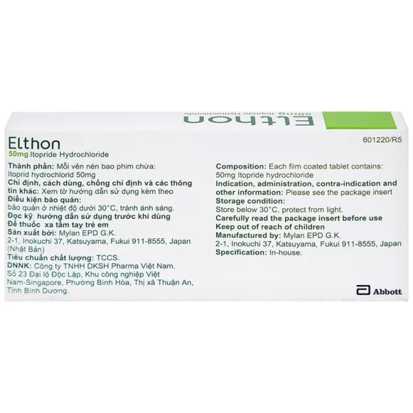 Thuốc Elthon Abbott điều trị những triệu chứng viêm dạ dày mạn tính (2 vỉ x 10 viên) - Hình ảnh 4
