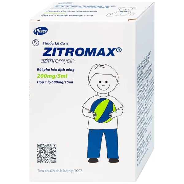 Bột pha hỗn dịch uống Zitromax 200mg/5ml Pfizer điều trị các chứng nhiễm khuẩn (15ml) - Hình ảnh 3