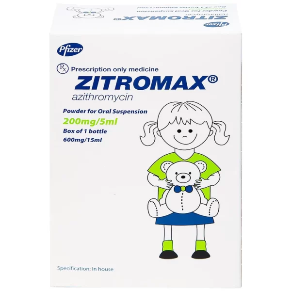 Bột pha hỗn dịch uống Zitromax 200mg/5ml Pfizer điều trị các chứng nhiễm khuẩn (15ml) - Hình ảnh 4