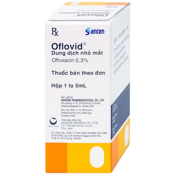 Thuốc nhỏ mắt Oflovid Santen điều trị viêm bờ mi, viêm túi lệ, lẹo, viêm kết mạc, viêm sụn mi (5ml) - Hình ảnh 3
